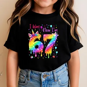 I Was 6 Now I Am 7 Shirt, Funny 7th Birthday Shirt, Viral Six Seven Meme Shirt Design, Girls Turning 7 Shirt, Boys Gift
