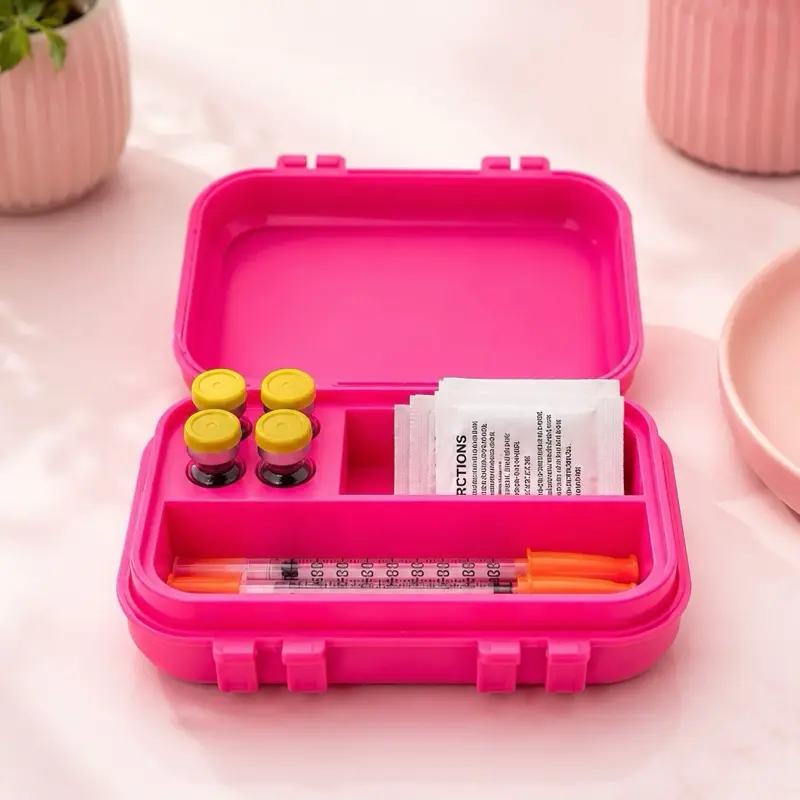 Portable Peptide Storage Case | Travel Organizer for Syringes & Injection Supplies