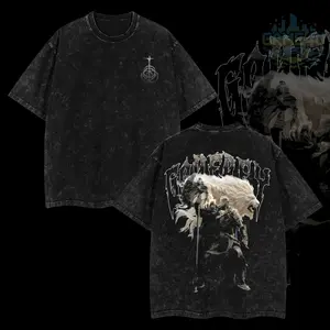 GameLife4U Retro Godfrey T-Shirt 100% Premium Cotton Oversized Washed Classic Fit Menswear Top Casual Graphic Soft Clothes Apparel