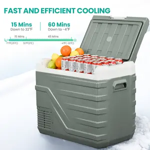 Alpicool NH Portable Freezer, 16-46Quarts Fast Cooling 12V Car Fridge, Camping Fridge,-4°F~68°F, Freezer for Fishing, Camping, RV, ice cooler