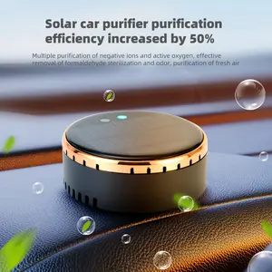 Solar Powered Air Purifier, USB Rechargeable Ionizer Home Car Dual Use, Zero Consumable Formaldehyde Removal Odor Eliminator, Efficient Air Cleaning Device