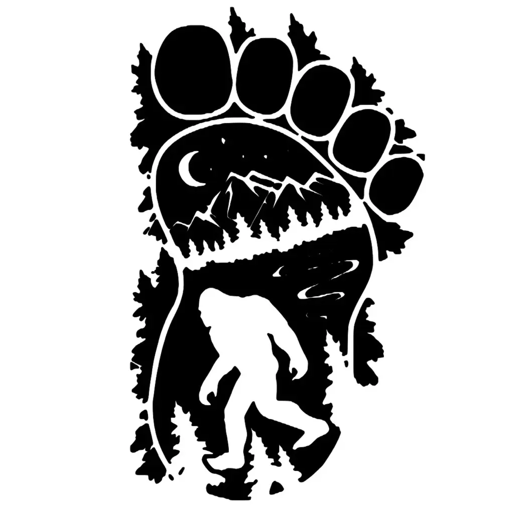 Big Foot Scenery - Decal Decorative Vinyl Big Foot Scenery - Decal Decorative Vinyl