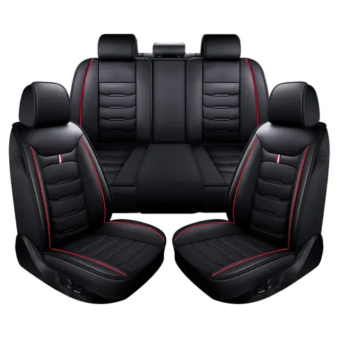 For Dodge Ram 1500 2009-2023 2500 3500 Pickup Trucks Car Seat Covers Full Set PU Leather Front Rear Cushion Non-slip Protector Pad Breathable Waterproof - For Mother Father Lover Friend Christmas Valentine Gift