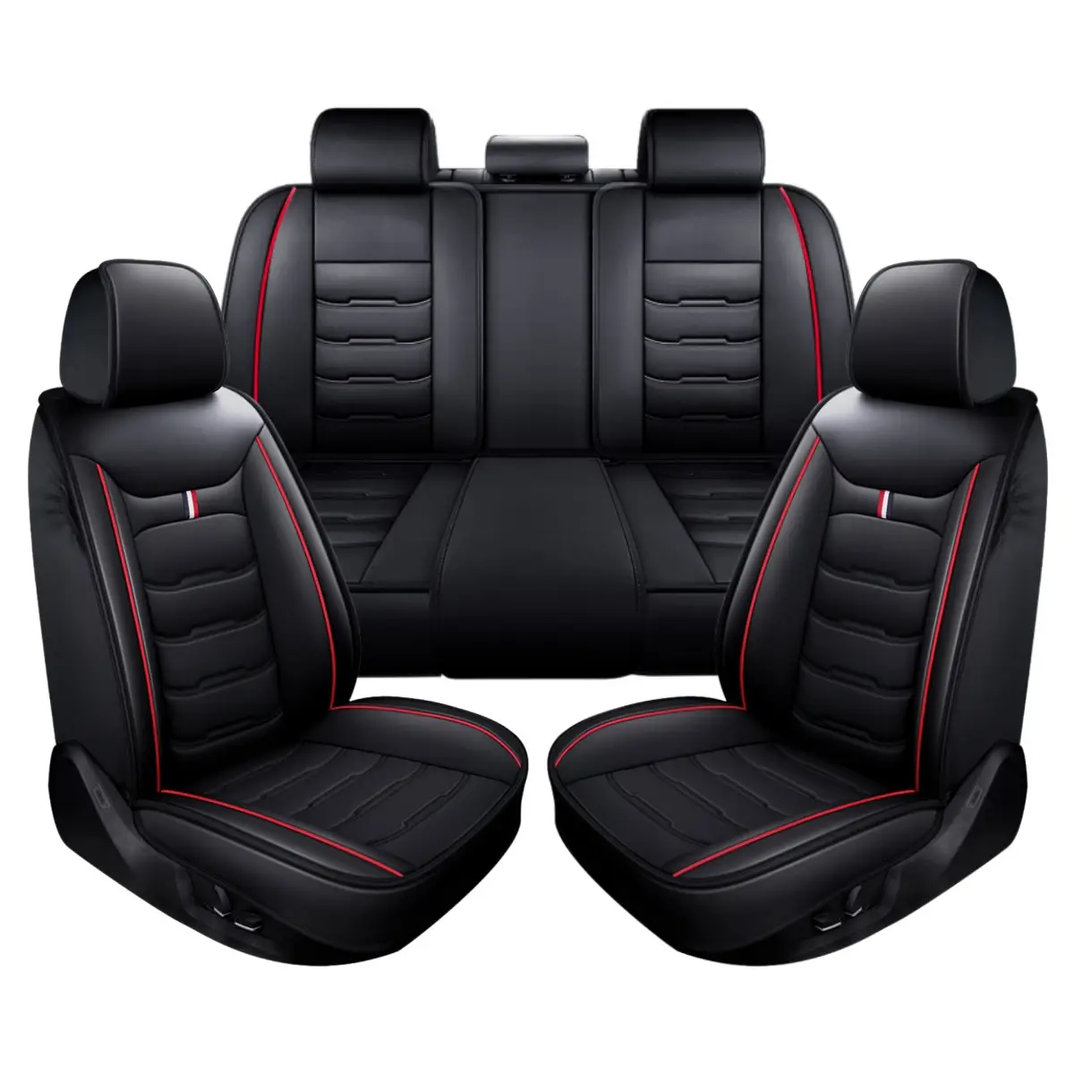 For Dodge Ram 1500 2009-2023 2500 3500 Pickup Trucks Car Seat Covers Full Set PU Leather Front Rear Cushion Non-slip Protector Pad Breathable Waterpro