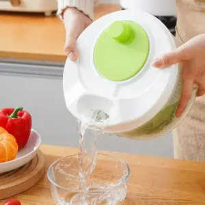 Salad Spinner 1 Pack with Vegetable Washer and Funnel Heavy Duty PP Dishwasher Safe Kitchen Tool for Prepping Salads Fruits Fast Efficient Modern Gadget