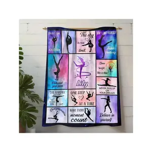 A Personalized Ballet Blanket Dance Enthusiasts, Featuring A Custom Name, Soft Material, As A.