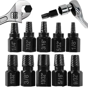 Screw Extractor Set, Easy Out Bolt Extractor Kit, Drive Hex Head Bolt Remover Kit Tool for Removing Stripped, Broken Rusted Bolts Screws