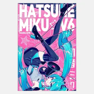 Anime Hatsune Miku Poster, CV01 Vocaloid Wall Art, Music Canvas, High Quality Art Prints, Home Decor, Gifts for Him Her Otaku