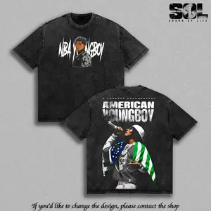''YoungBoyy'' American Concert Documentary Vintage Washed Graphic T-Shirt, ''YoungBoy'' Rap Tee, YB Hip Hop Streetwear Oversized Heavy Cotton Shirt, Double Sided Rapper Merch for Fans, Urban Y2K Music Graphic Tee