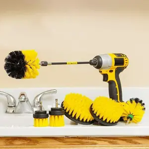 Valentines gift  ,3Pcs Drill Brush Attachment Nylon Scrubber for Showers Bathroom Tiles Garage Floors Grout with Firm Bristles Cleans Tough Dirt Protects Delicate Surfaces