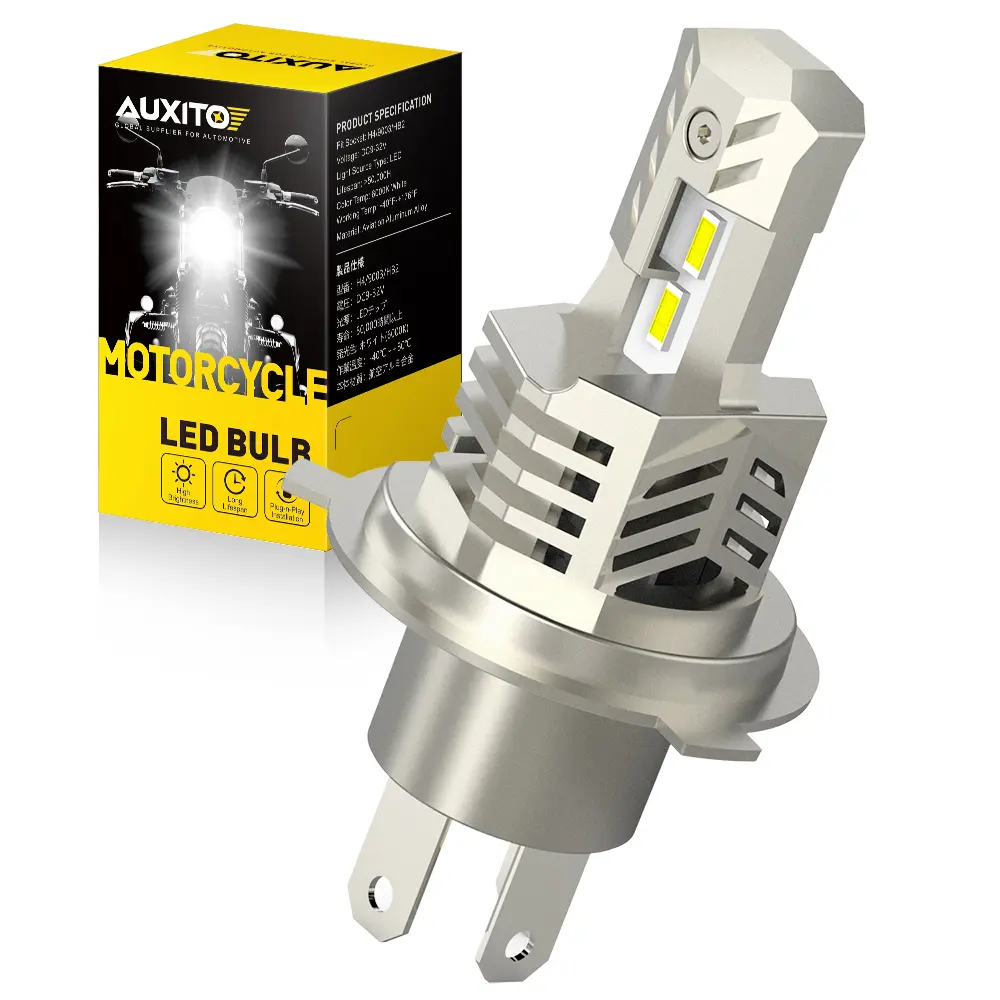 AUXITO H4 9003 12000LM Kit LED Motorcycle Headlight Bulbs High Low Beam Combo AUXITO H4 9003 12000LM Kit LED Motorcycle Headlight Bulbs High Low Beam Combo