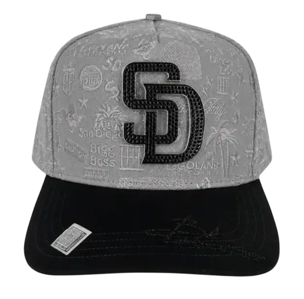 BIGG BOSS SD GRAY SNAPBACK HAT BBSDPLCA GRY