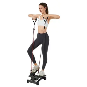 Steppers for Exercise, Mini Stair Stepper, DeskStep Machine with Dual Resistance Bands forHome Exercise