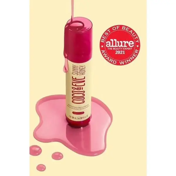 Coco&Honey Bronzing Face Drops in Medium with Brush - 38ml Ultra-Hydrating Formula for Gradual Natural Glow & Hyaluronic Acid for Fine Lines