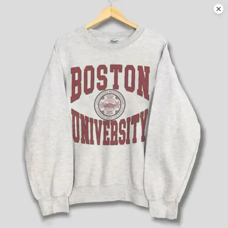 Vintage 90s Boston University Crewneck Sweatshirt, Boston University Shirt, Boston University Fan SHirt, Boston University Sweater