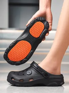 Women's Casual One-Step Garden Shoes, Anti-Slip Eva Sole, All Season Comfortable Striped Slippers, Textured Design Clogs, Ideal for Home, Outdoor Activities, Travel