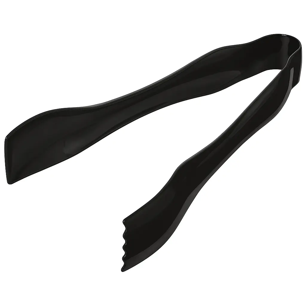 Black Mini Plastic Tongs - 2 Pack
