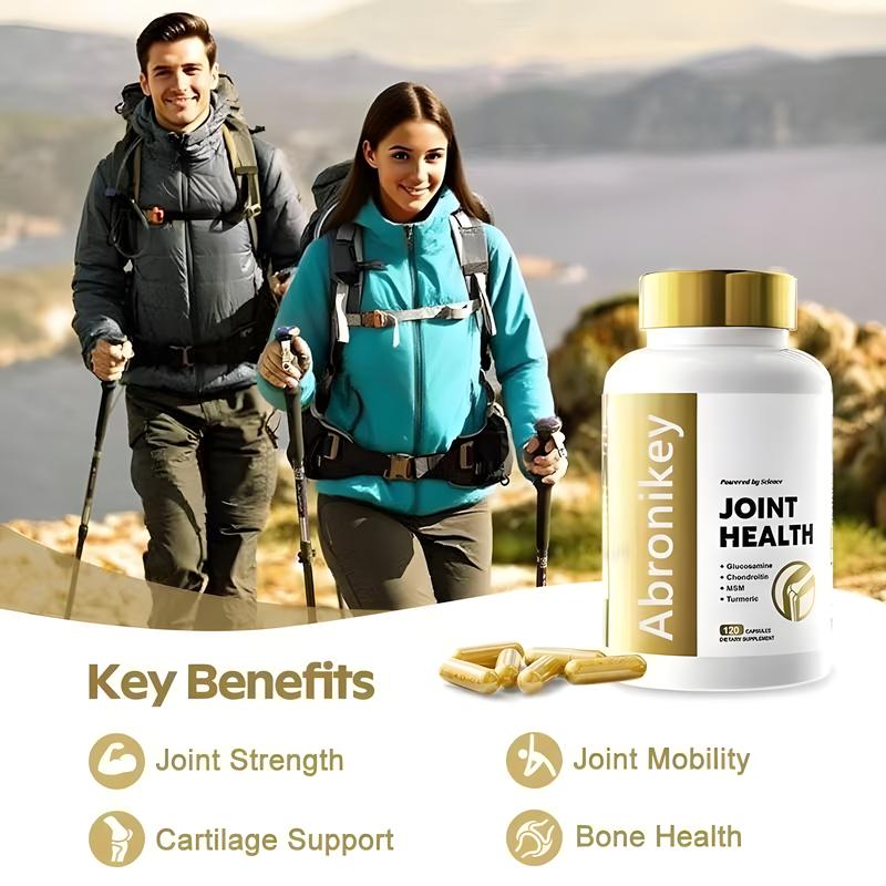 FUNRICH Joint Health Supplement for Women & Men with Glucosamine Chondroitin MSM & Turmeric 120 Capsules for Joint Support