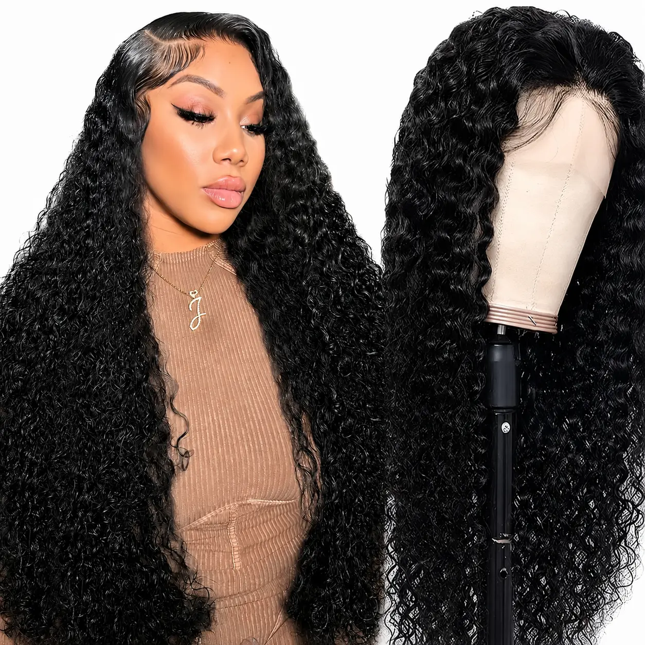 Only $79.99=28 inch deep wave human hair wig 13x4 Deep wave Lace Front Wigs Human Hair Pre Plucked HD LaceFrontal Wigs Brazilian Human Hair 180 Density Human Hair Wig with Baby Hair Wig