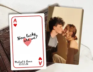 Personalized Metal Photo Wallet Card – Custom Couple Keepsake Gift, Engraved Wedding Anniversary Valentine's Day Gift for Husband, Boyfriend or Partner – Perfect Gift for Him