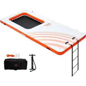 VEVOR Inflatable Floating Dock, Inflatable Dock Platform, Non-Slip Air Dock Platform with Portable Carrying Bag Detachable Ladder, Floating Platform Island Raft for Pool Beach OceanVEVOR Super Brand Day