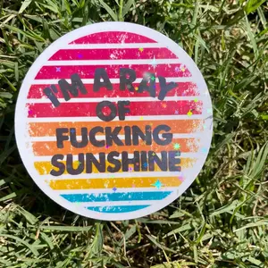 Ray of sweary sunshine sticker