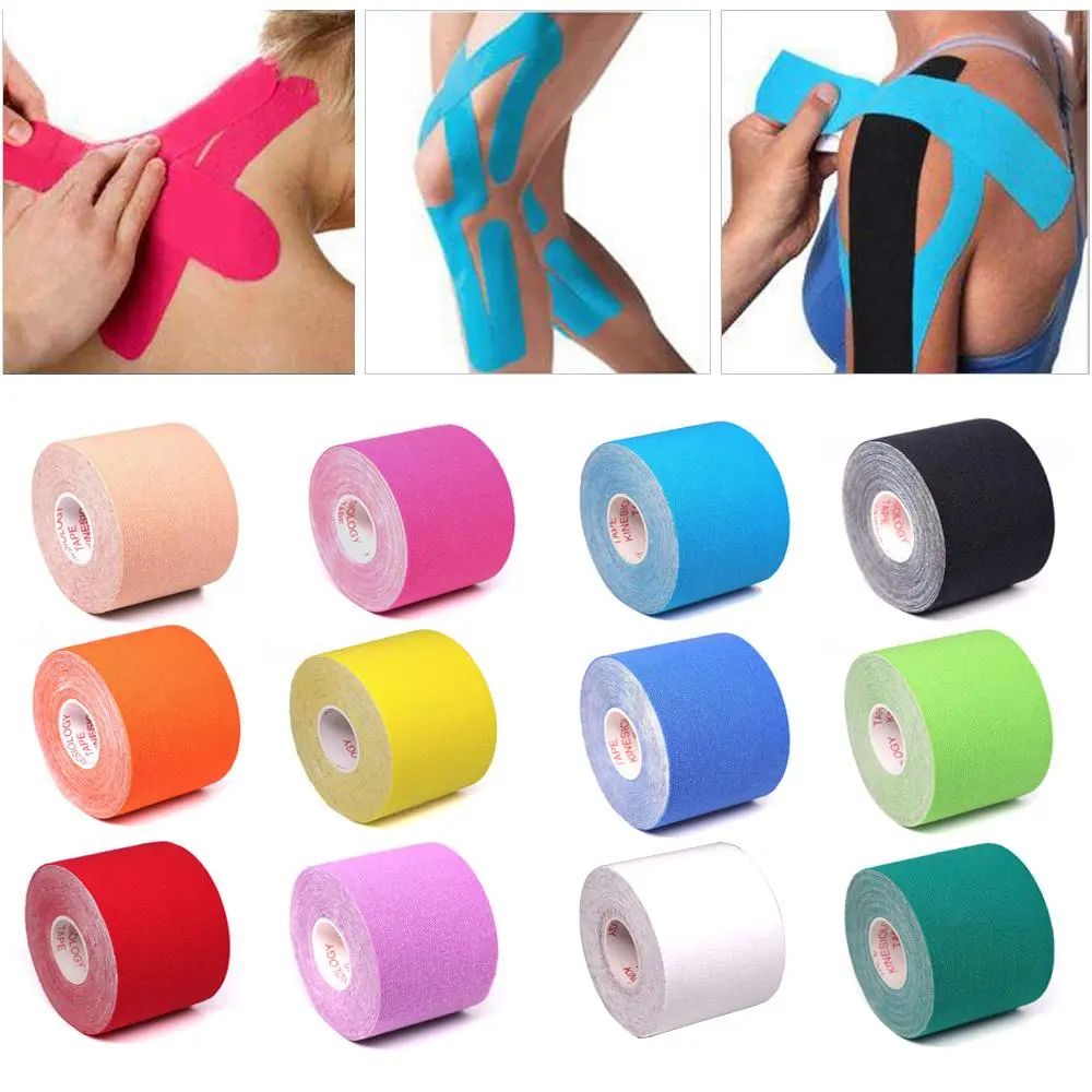 5m Kinesiology Wrap Tape Muscle Pain Relief Waterproof Sports Recovery Athletic Tape Strapping For Tennis Knee Finger Wrist