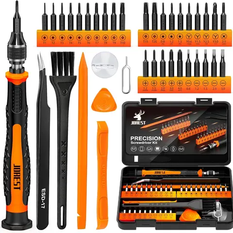 JOREST 40 in 1 CRV Small Precision Screwdriver Set with Torx Triwing Phillips, Mini Repair Tool Kit for Macbook, Computer, Laptop, PC, iPhone, PS5, Xbox, Switch, Glasses, Watch, Ring Doorbell, Electronics