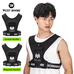 WEST BIKING Reflective Riding Running Safety Reflective Vest Outdoor Cycling Vest Warning Night Clothes Comfortable Bicycle Vest