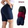 Women's Plus Size Athletic Biker Shorts, 1/3/4/5 Pack with Pockets, 8" High Waisted Tummy Control Summer Yoga Shorts (S-5XL),back to school shopping