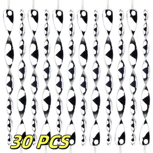 30pcs Indoor Woodpecker Pole, Outdoor Bird Reflective Device, Reflective Scare Stick, Board Christmas Reflective Strip Hanging at Home as Decoration
