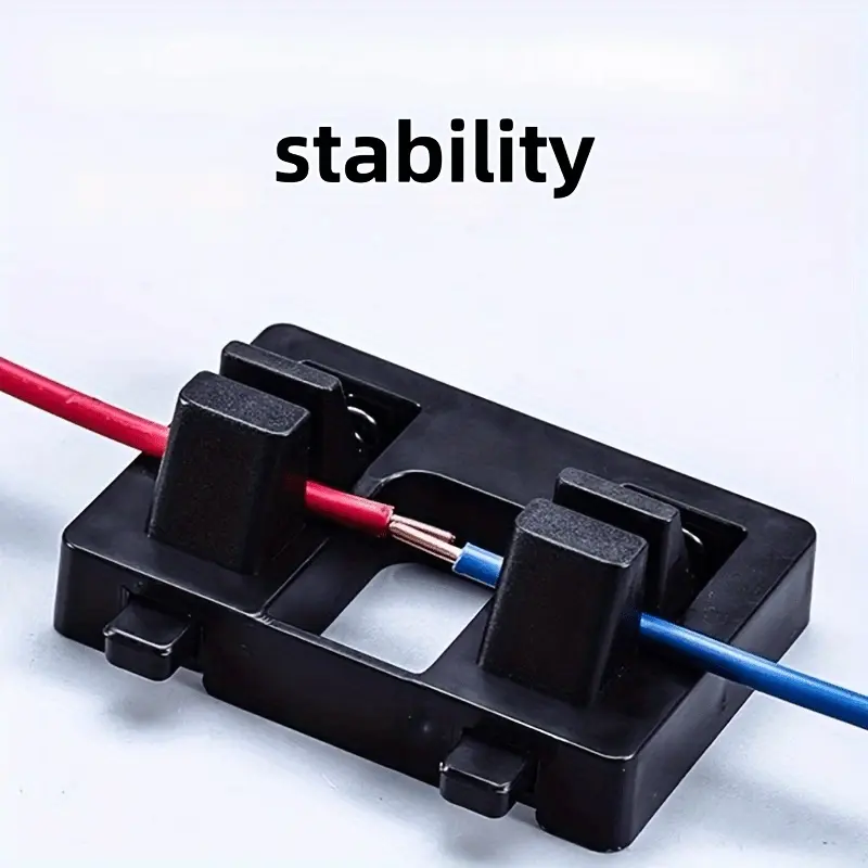 Thickened Non-Slip Welding Fixer Dual-Slot Wire Holder – Sturdy Welding Electrode Stand for Metal Practice, Neat Wiring Solution, Compact & Durable Welding Kit