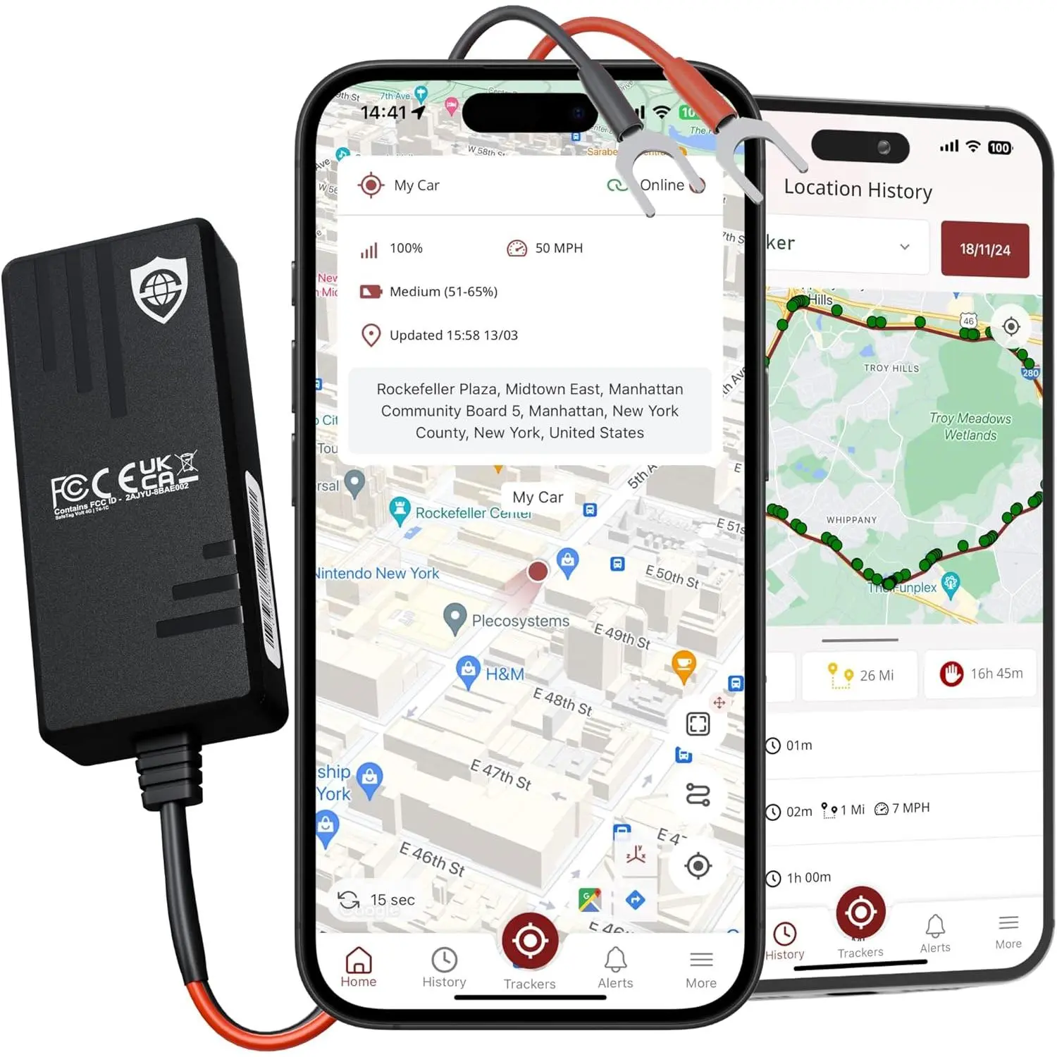 SIM-Based Real-Time GPS Wireless Positioning Tracker - 9-90V Self-Install Device with Geofencing, Included SIM Data, 7-Day Free Monitoring, Low Battery Warnings, Compatible with Car, Van