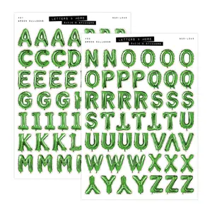 GREEN Balloon Letter Set • Letters & More