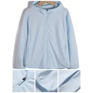 New2025 Hooded Jacket - Lightweight, Breathable, Zip-Up Design Spring and Autumn, Sun Protection, Sports Clothes Boys HOT