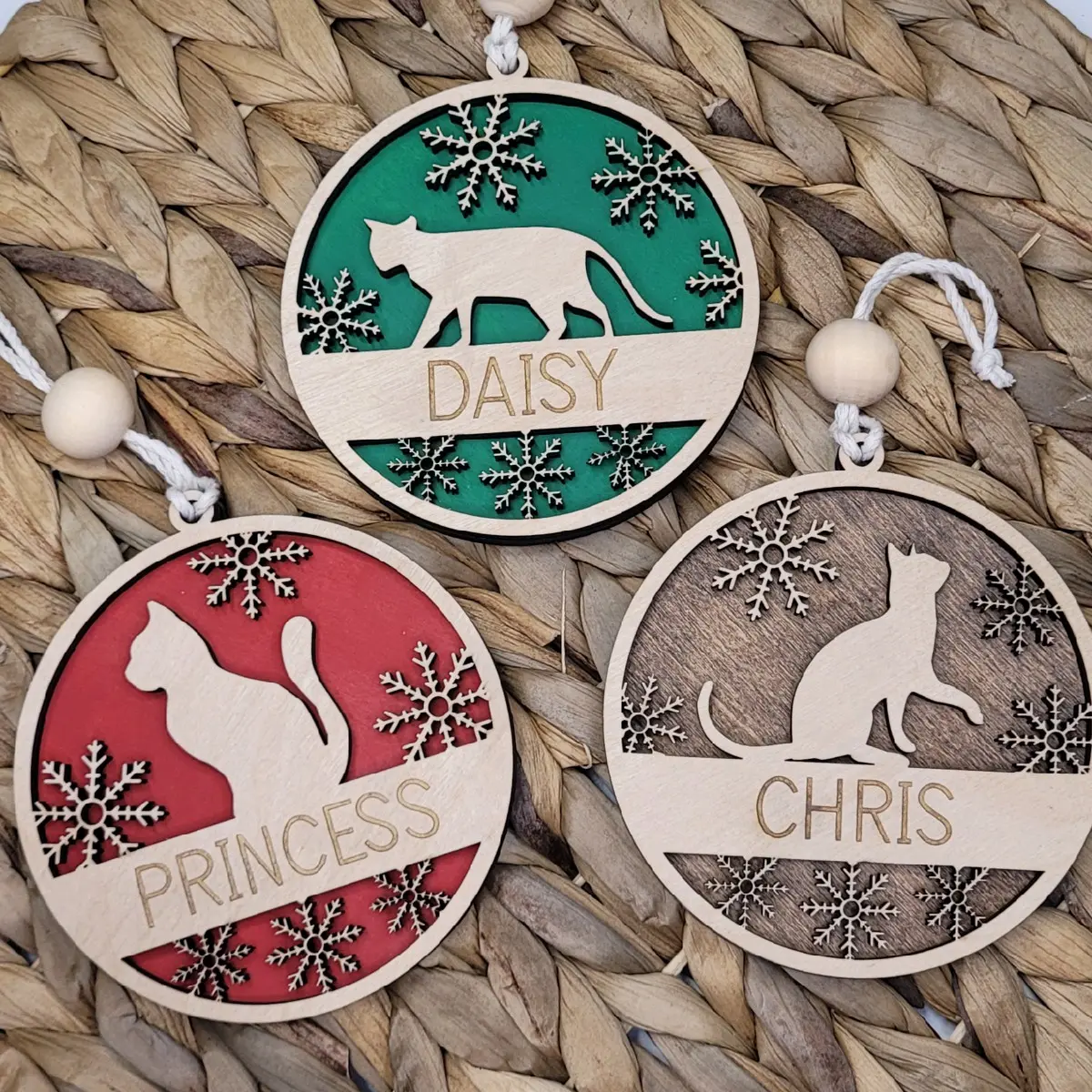 Cat Christmas Ornament - Personalized Cat - Cat Lovers Ornament