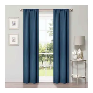 Superior Modern Solid Blackout 2-Piece Curtainet, 26X84