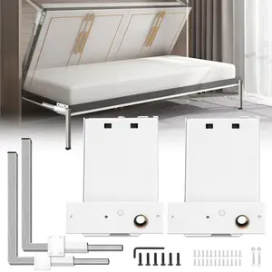 VEVOR Murphy Mounting Wall Springs Mechanism Heavy Duty Support Hardware DIY Kit for Queen Twin Size Bed (Horizontal),  , White