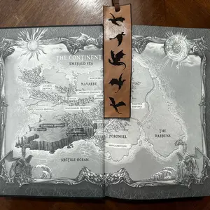 Fourth Wing Engraved Leather Bookmark