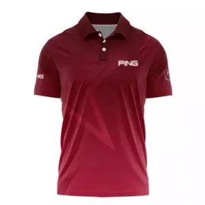 124th U.S. Open Pinehurst Golf Print Polo Shirt Star Red Straight