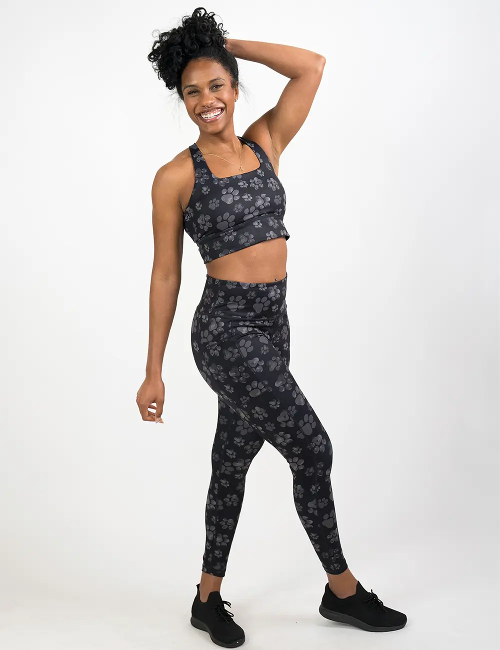CVG Paws Off Shadow Women's Fitted Leggings - Polyester-Spandex Fabric, Stretchy, Soft CVG Paws Off Shadow Women's Fitted Leggings - Polyester-Spandex Fabric, Stretchy, Soft