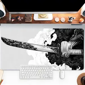 Sword Pattern Mouse Pad, Rectangle Gaming Mouse Pad, Non-slip Mousepad, Office Desk Keyboard Mouse Mat for Home Office Game Room Desk