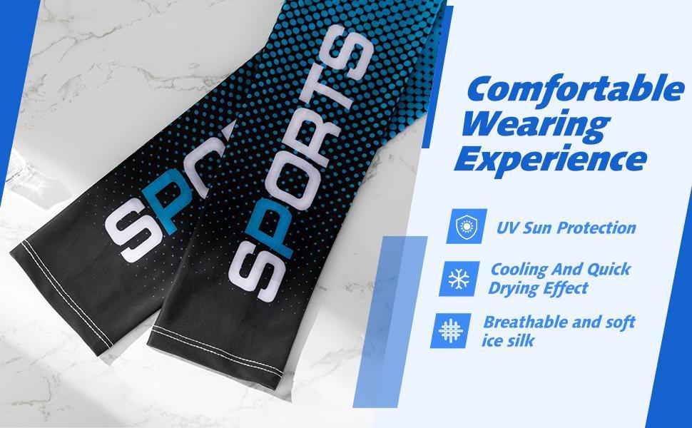UV Protection Arm Sleeves 5 Pairs Cooling Breathable Sun Covers for Running Cycling Driving