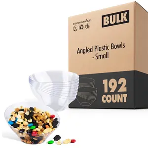 Angled Plastic Bowls - Small (192 Pack)