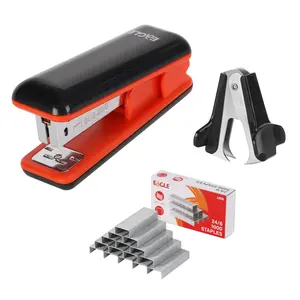 Desktop Stapler Set with Staples and Staple Remover, 3-Piece Colorful Design, Abs & Metal Material, Ideal for Handmade Paper Binding