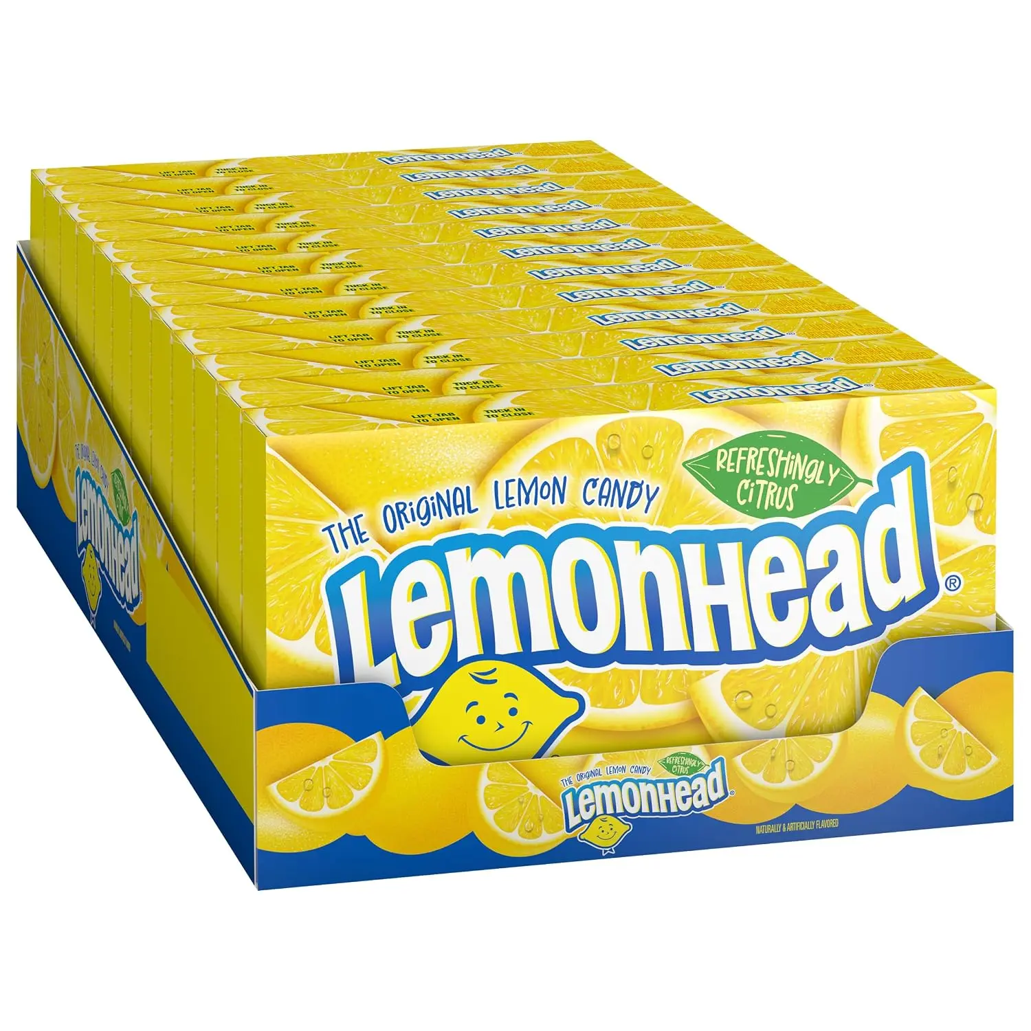 Hard Lemon Candy, Tangy & Sweet, Theater Box, 5 oz, 12 Ct | Tangy sweet lemon hard candy, classic, concession box, movie night, party bowls, sharing, on-the-go