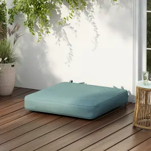 Indoor Chair Cushions for Dining Chairs, Soft and Comfortable Textured Foam Kitchen Chair Pads with Ties and Non-Slip Backing, 19" x 19" x 3"