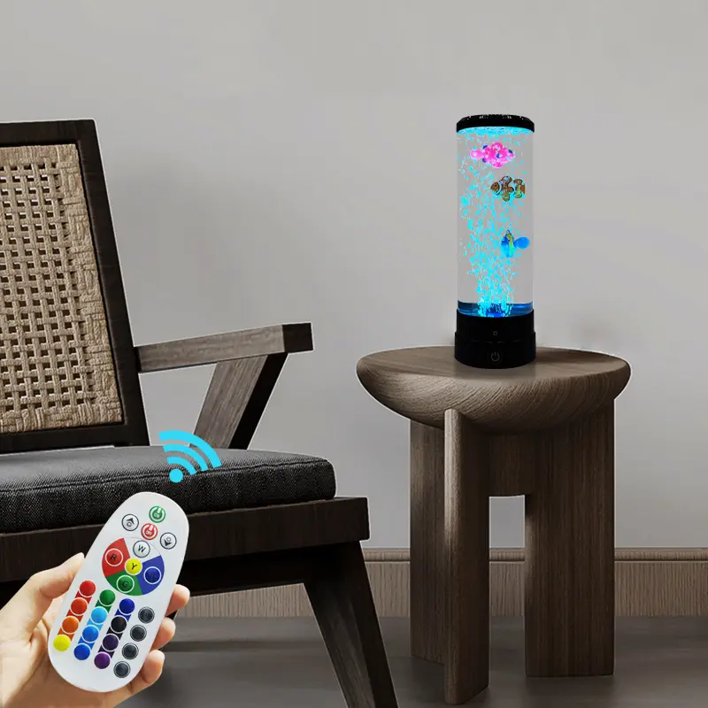 Bubble Fish Lamp (Black) Remote Control Version