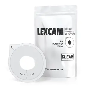 Adhesive Patches for Dexcom G7, Stelo – Waterproof, Hypoallergenic Transperant Overpatches – Pre-Cut Patch Tape - 20 Patches