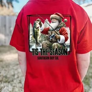 Fishing Tis The Season Boy’s Short Sleeve Shirt